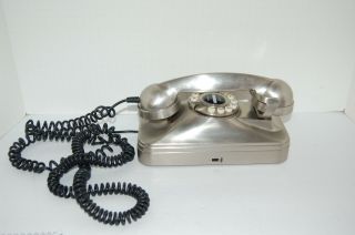 Grand Wall Phone Vintage Retro Swo3283 8 Ft Cord Metal Brush Color