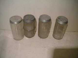 3 Ribbed Spice Jars Hoosier/sellers Kitchen Cabinet