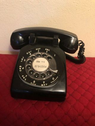 Vintage Black Western Electric Bell Systems C/d 500 6 - 73 Rotary Dial Phone
