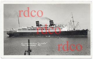 Turbo - Electric Powered Oriente Ship In Veracruz,  Ny And Cuba Mail Steamship Co.