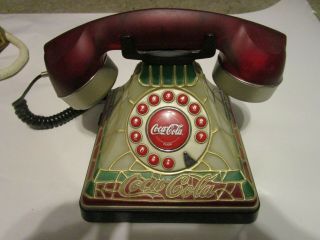 Coca Cola Telephone Stained Glass Look