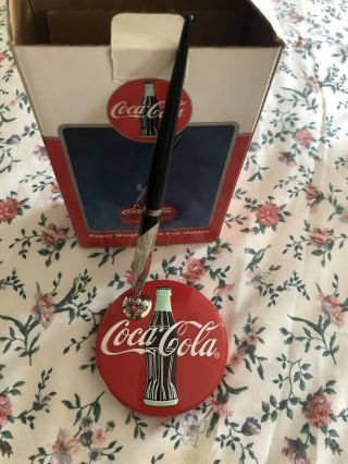 Enesco Coca - Cola Paper Weight With Pen Holder