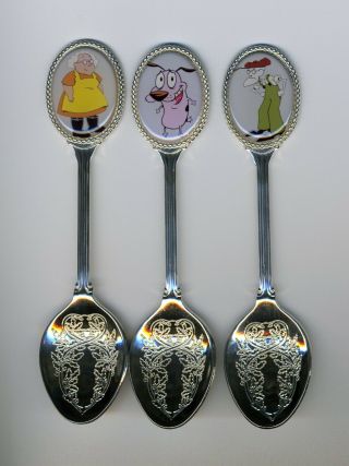 Courage The Cowardly Dog 3 Silver Plated Spoons Courage The Cowardly Dog