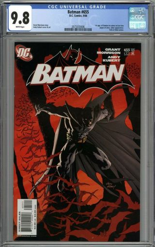 Batman 655 Cgc 9.  8 Nm/mt 1st Appearance Of Damian In Cameo White Pages