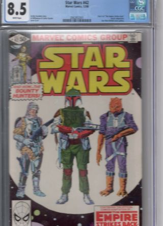 Star Wars 42 (dec 1980,  Marvel) 1st Boba Fett,  Mandalorian,  Cgc 8.  5,  Wizard 1/2