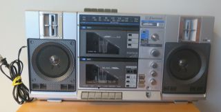 Vintage Emerson Boombox Model Ctr949 Radio Stereo Double Cassette Player