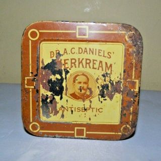 Vintage Dr A.  C.  Daniels Uderkream Antiseptic Tin