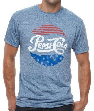 Pepsi - Cola American Flag Patriotic Retro Soda T - Shirt - Men 