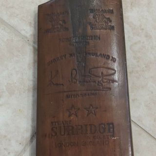 Vintage Stuart Surridge Cricket Bat Autograph KEN BARRINGTON Surrey England 3