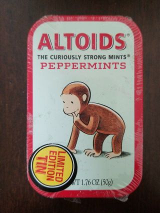 Vintage Limited Edition Curious George Monkey Altoids Container In Pack