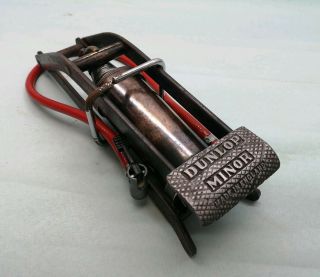 Vintage Dunlop Minor Foot Pump Tyre Inflator Tool Classic Car Light Refurbed