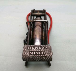 Vintage Dunlop Minor Foot Pump Tyre Inflator Tool Classic Car Light Refurbed 2