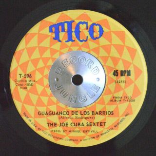 Latin Jazz Guaguanco 45 - The Joe Cuba Sextet - Guaguanco De Los Barrios M - Hear