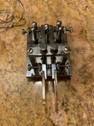 Vintage Vibroplex Type Key Keyer Morse Code Ham Chrome Plated