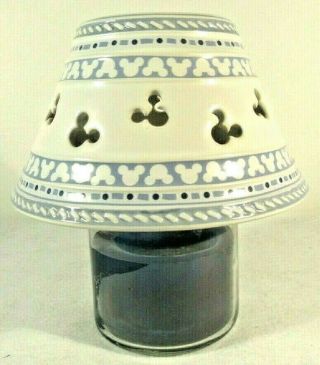 Walt Disney Gourmet Mickey Mouse Ceramic Candle Lamp Shade Holder Topper Euc