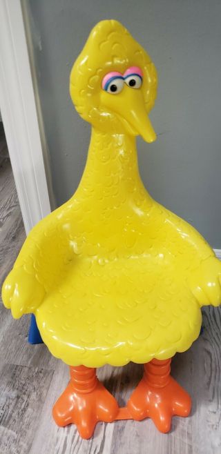 Vintage 1979 Knickerbocker Big Bird Sesame Street Trademark Stamp Plastic Chair