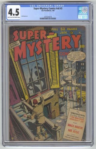 - Mystery Comics V8 3 Cgc 4.  5 Vintage Ace Periodicals Horror Golden Age 10c