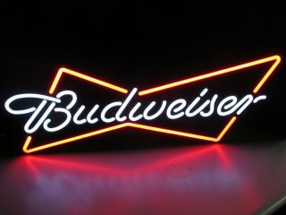 30 " Budweiser Bow Tie Led Opti Neo Neon Beer Bar Sign Light Man Cave Bud Nib