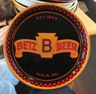 Vintage Betz Beer - Brewing Pie Pan Metal 13 " Tray Phila Pa