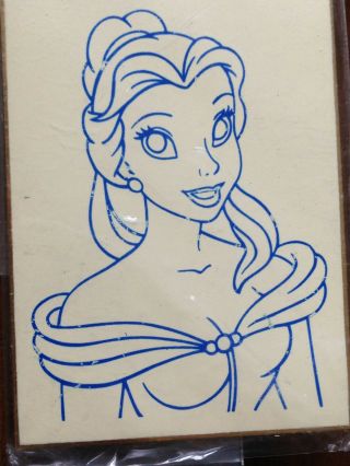 Disney (p.  I.  N.  S. ) How To Draw Blue Line Belle Beauty & The Beast Pin