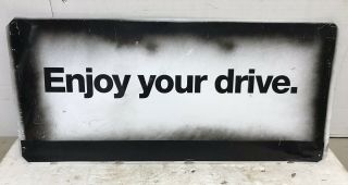 ‘enjoy Your Drive’ Gas Pump Double - Sided Metal Sign 26.  25” X 12.  25”