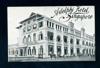 Singapore Adelphi Hotel Vintage Postcard (n330)