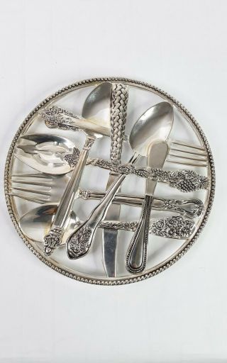 Godinger Silver Plated Silverware Trivet Wall Hanging Fork Knife Spoon