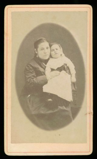 Cdv - Chilean Lady With Child,  South America.  - C.  1870s