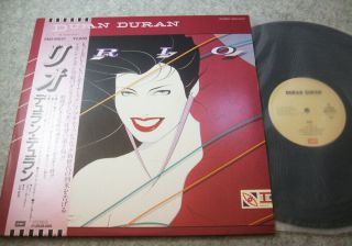 Duran Duran Rio Japan Vinyl Lp 1982 Ems - 91037 With Obi Poster F/s