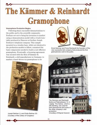 Emile Berliner Disc Gramophone Book,  Kämmer and Reinhardt History Phonograph 2