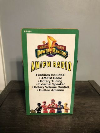 Vintage Mighty Morphin Power Rangers AM/FM Radio - Red Ranger Helmet 3