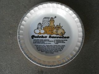 Royal China 1983 Quiche Lorraine Pie/baking Plate/pan Country Harvest Usa