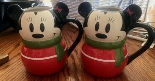 Disney Store Minnie Mouse Snow Woman Christmas Coffee Or Tea Mug