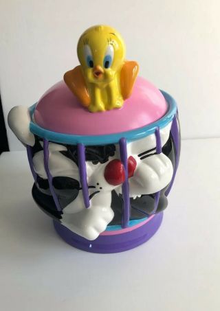 Sylvester And Tweety Bird Cookie Jar Looney Tunes By Gibsons