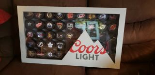 Coors Light Nhl Hockey Lighted Box Led Neon Sign Sports Bar Pub