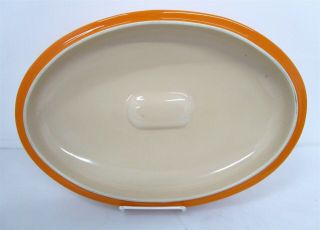 Le Creuset Flame Orange/Red Ceramic/Stoneware Oval Casserole Lid 2