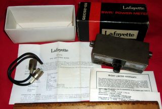 Lafayette Swr/power Meter 99 - 26395 - Vintage Cb/ham Gear W/ Box & Paperwork