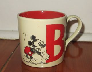 Walt Disney World Mickey Mouse Initial B Coffee Mug Cup