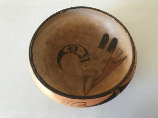 Vintage Old Hopi Pueblo Indian Pottery Bowl