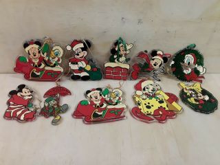 Vintage Plastic Disney Christmas Tree Ornament Mickey Mouse Donald 101