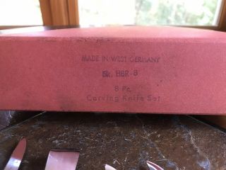 Vintage HB Bracht Wood Carving Whittling Knife Set Of 8 West Germany 2