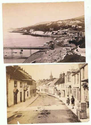 2 Small Unmounted Albumen Photographs - Ventnor & Brading Isle Of Wight