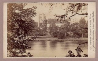 Carte De Visite Photograph Of Dunkeld Cathedral By J Valentine,  Dundee (c46196)