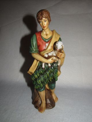 " Shepherd " 1994 Grandeur Noel Large Nativity 10 " Figurine -