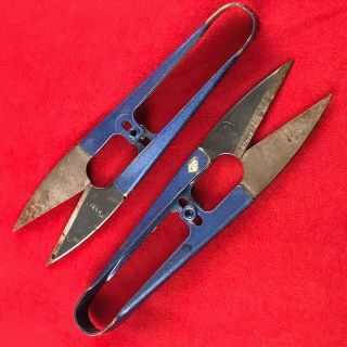 Vintage 888 Brand Fabric Snips / Thread Cutter Scissors - Two Vintage Pairs