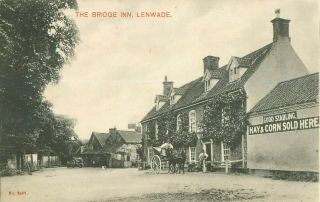 Pc Lenwade Bridge Inn Pub Street Scene Nr Reepham Norfolk C1912