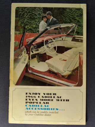 1966 Cadillac Accessories Brochure Fleetwood 60 Brougham Eldorado Deville 66