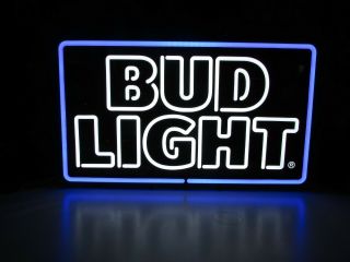30 " X 17 " Bud Light Iconic Retro Led Opti Neo Neon Beer Sign Bar Light