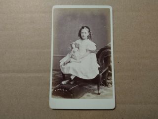 Cdv Carte De Visite Of A Child With Doll By R Dighton Of Cheltenham
