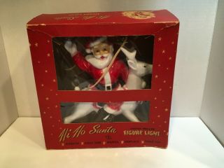 Vintage 1950’s Hi Ho Santa Reindeer Christmas Lights Anthony Miller W/orig Box